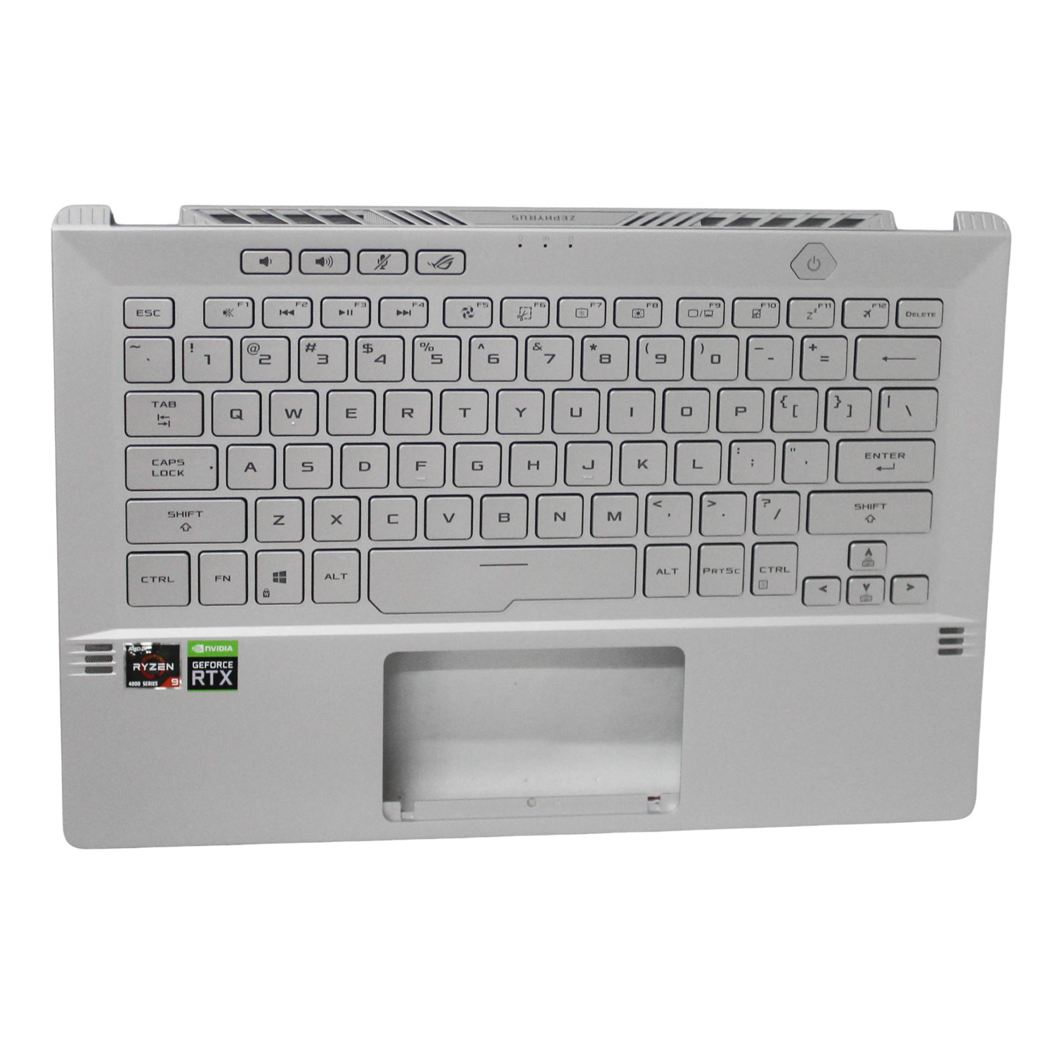 90NR03F2-R31US1 ASUS Palmrest Top Cover w/KB US Silver Backlit ROG GA401IV GRADE