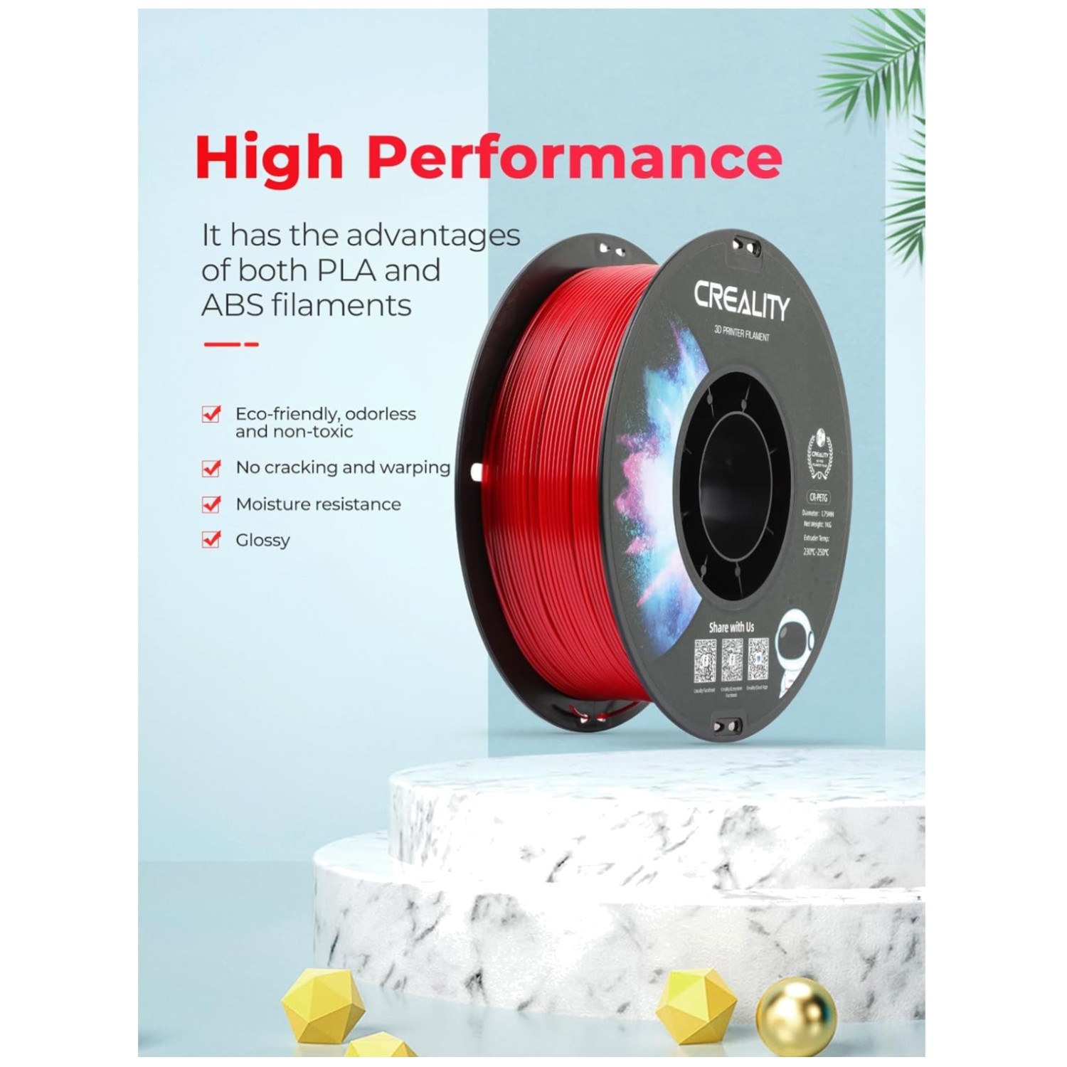 High Performance 3D Printer Filament White 4kg