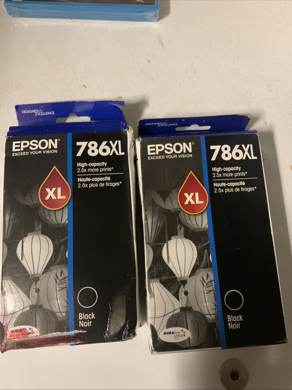 2 pack Genuine Epson 786XL Black Ink Cartridge T786XL120 2023/2021 Aq