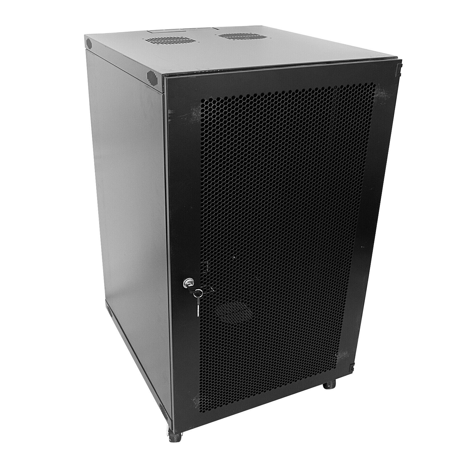 18U Wall Mount Network Server Cabinet Rack Enclosure  Door Lock 600mm Deep