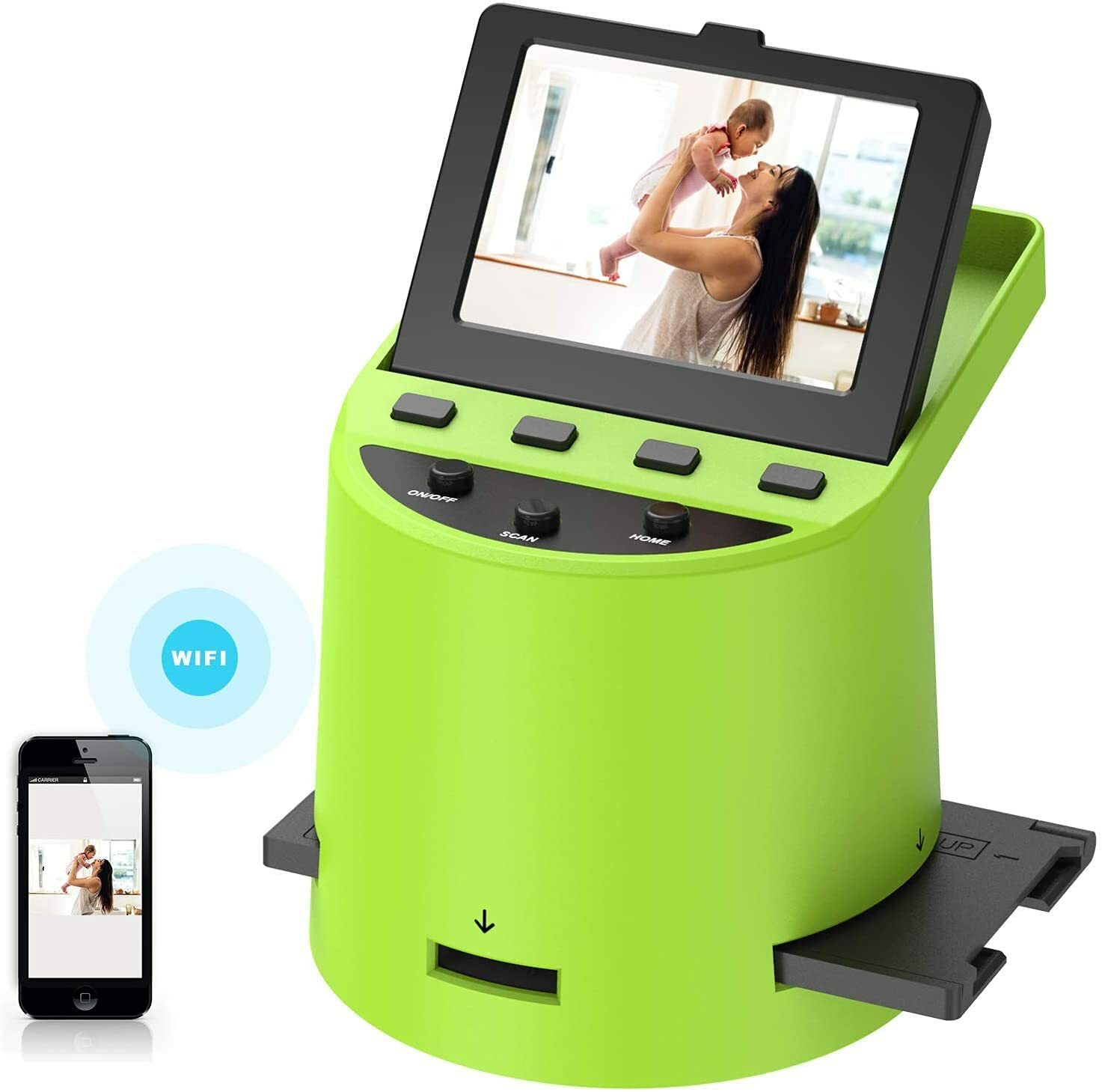 Wireless Digital Film Scanner with 22MP, Converts 35mm, 126, 110, Super 8 Films