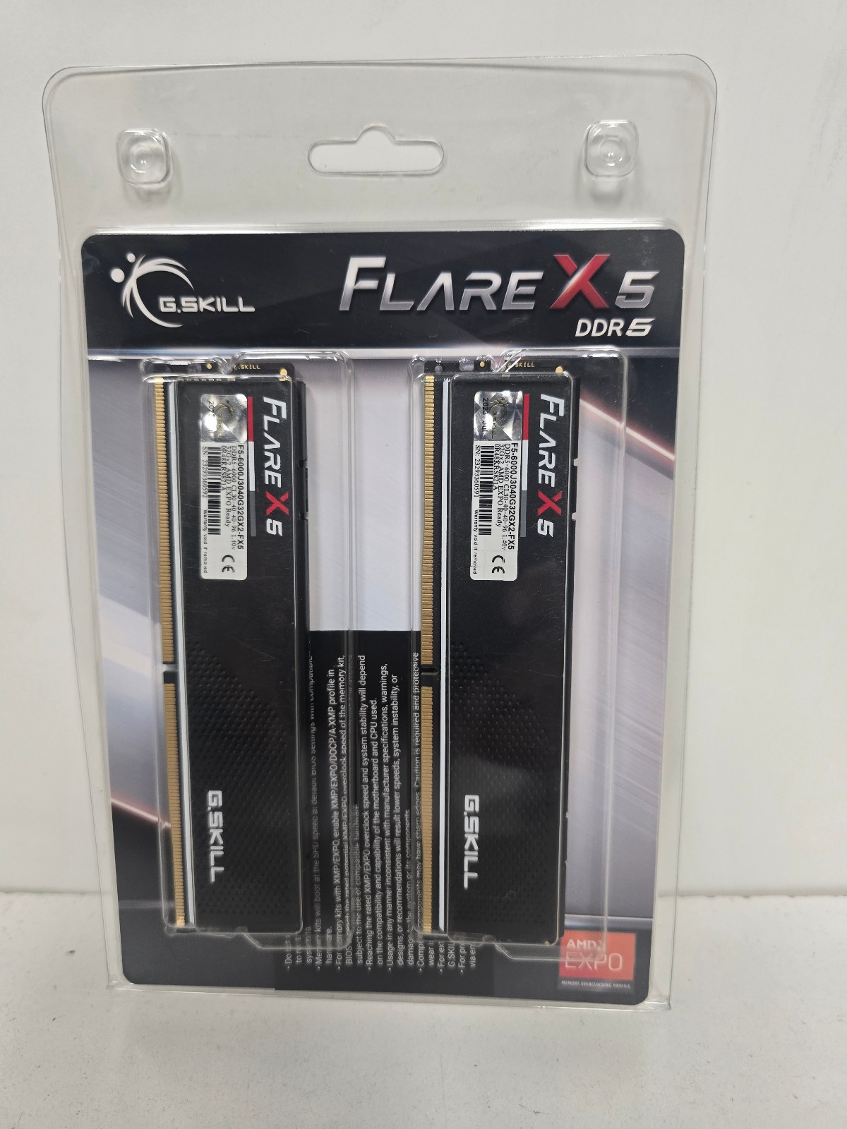 G.Skill Flare X5 Series 64GB (2 x 32GB) DDR5-6000 PC5-48000 CL30 Dual Channel