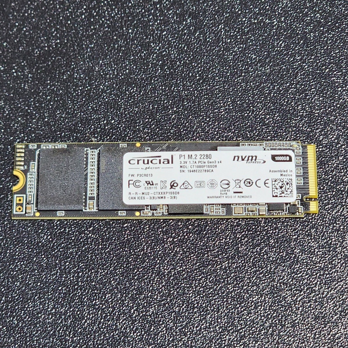 CRUCIAL P1 (CT1000P1SSD8) 1000GB/1TB NVMe SSD Formatted PC Parts M.2 2280 Workin