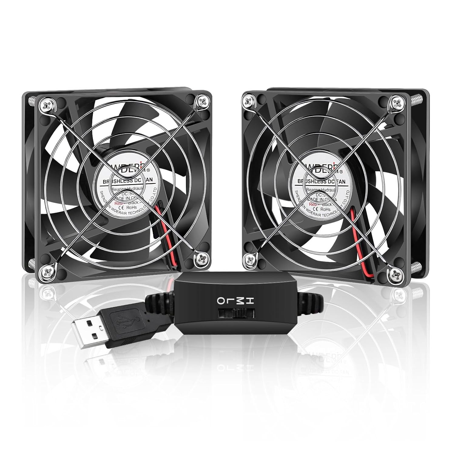 Mini 80mm USB Computer PC Case Cooling 5V Powered Fan (Quiet), Cabinet... 