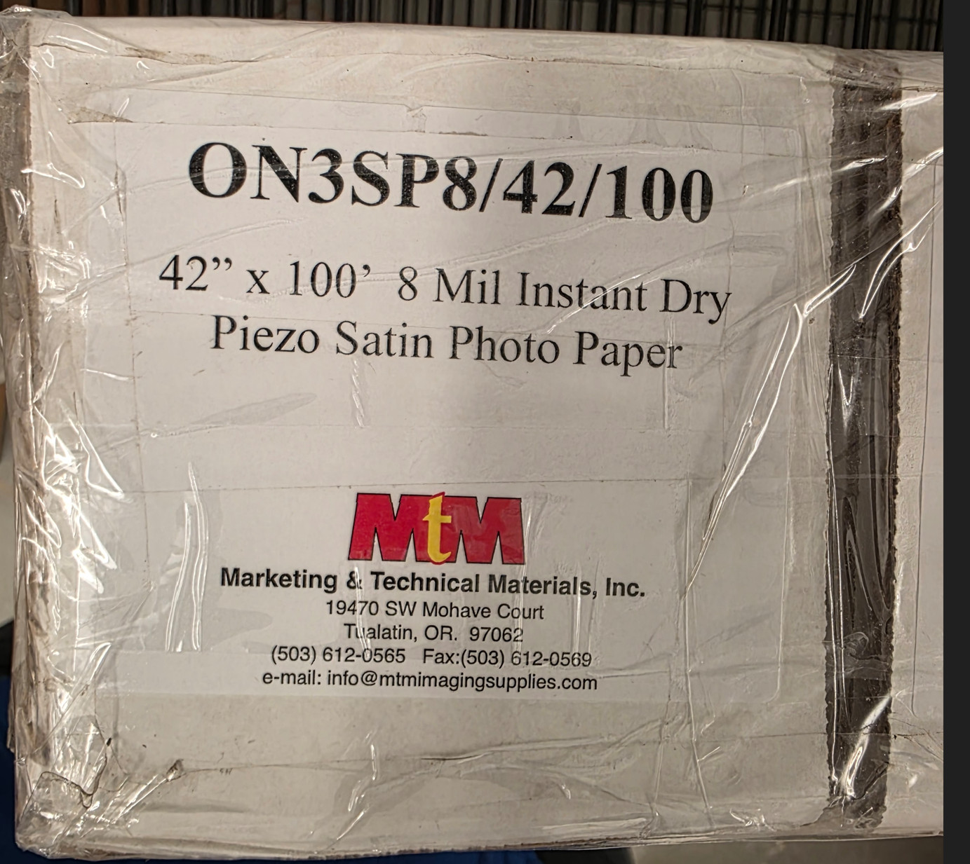 MtM 8mil Instant Dry Satin Photo Paper 42" x 100' Canon 2047V137 ON3SP8 Piezo