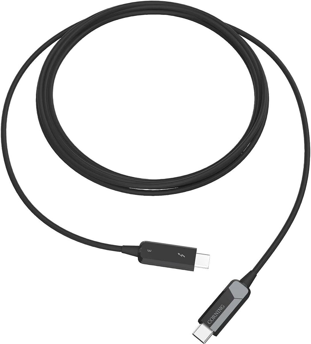 Corning AOC-CCU6JPN015M20 Thunderbolt 3 USB Type-C Male Optical Cable, 15m