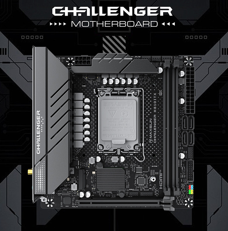 MAXSUN Challenger H810ITX WIFI LGA1851 socket motherboard