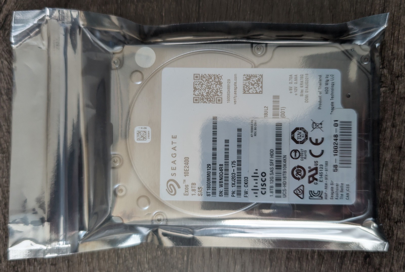 Seagate Exos 10E2400 | 1.8TB @10K | 2.5" SAS 12 Gb/s | ST1800MM0129