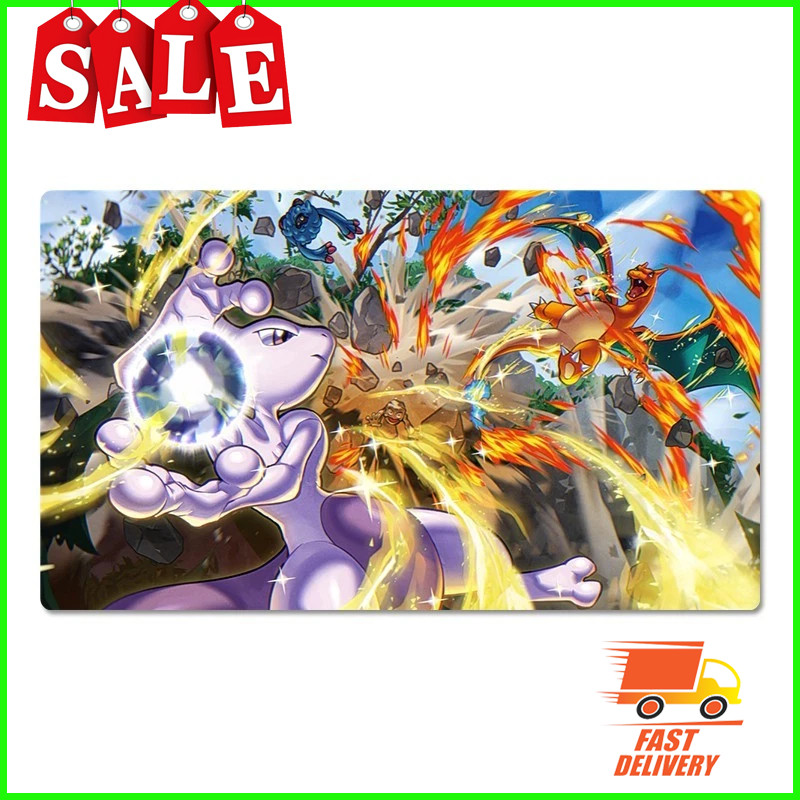 Mewtwo Charizard Pokemon Table Playmat TCG CCG Mat Gaming Play Pad Mousepad TP68