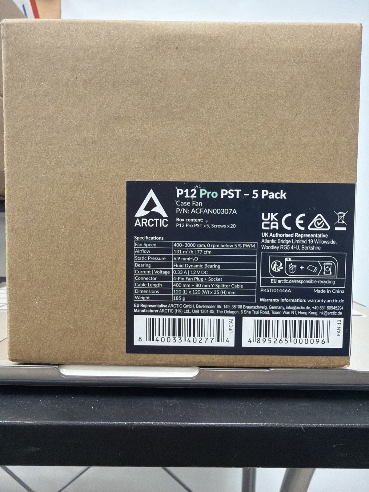 Brand New ARCTIC P12 Pro PST (5 Pack)  120 mm Case Silent Fan.