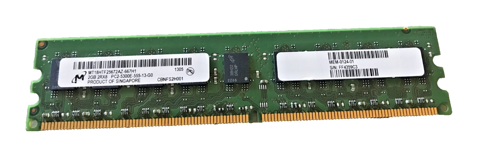 MT18HTF25672AZ-667H1 MICRON MEMORY  2GB PC2 5300E DDR2