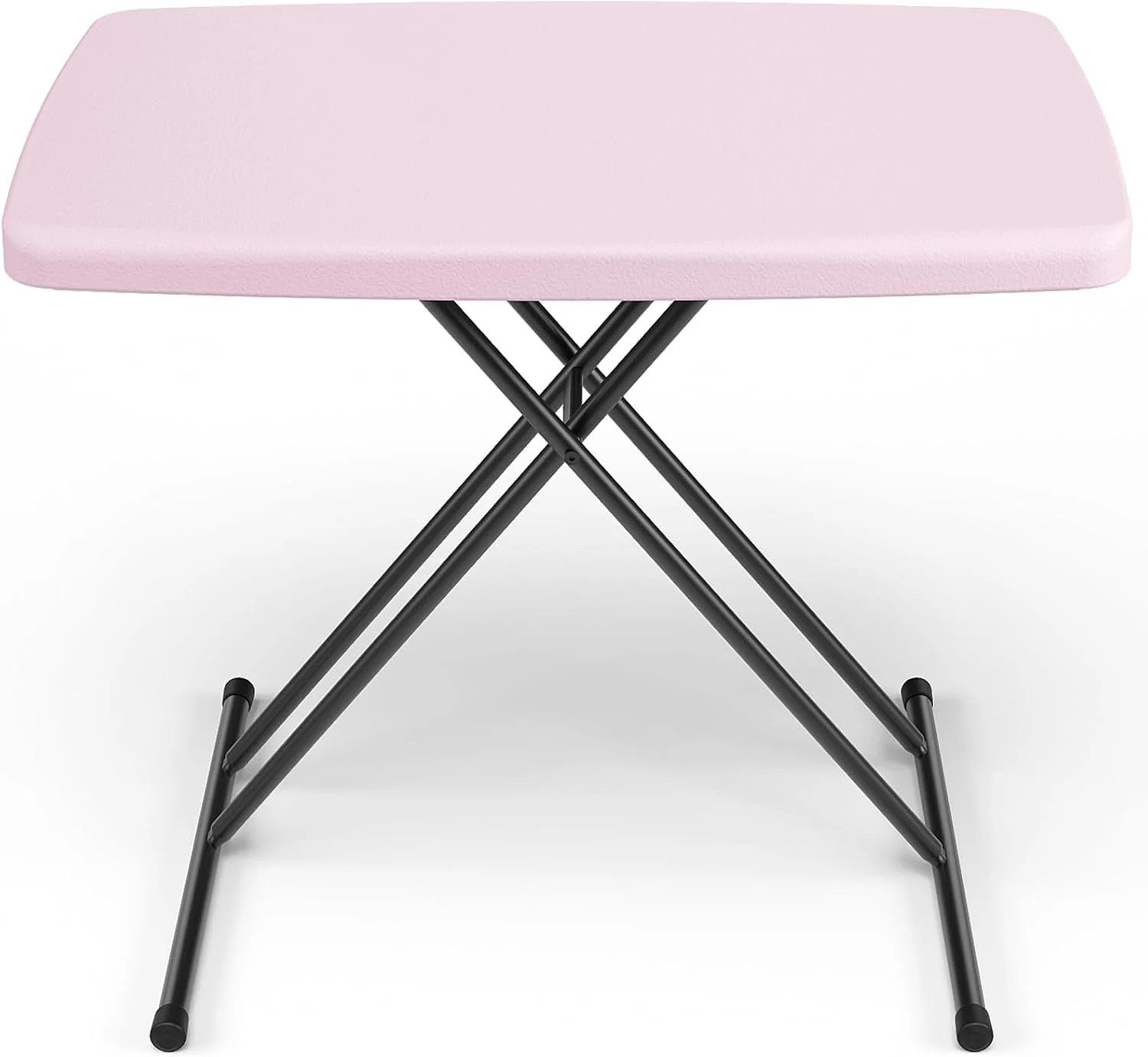 Folding Table 30 Inch - Small Desk Adjustable Height TV Tray for Laptop, Couch,