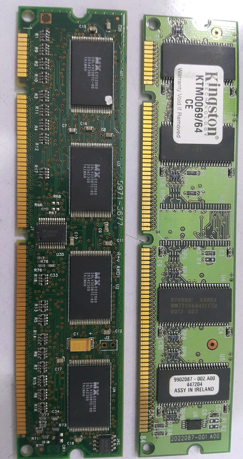 Kingston 64 MB Memory Module KTM0059/64 & C9719AA 16MB Flash/ 64MB printer RAM.