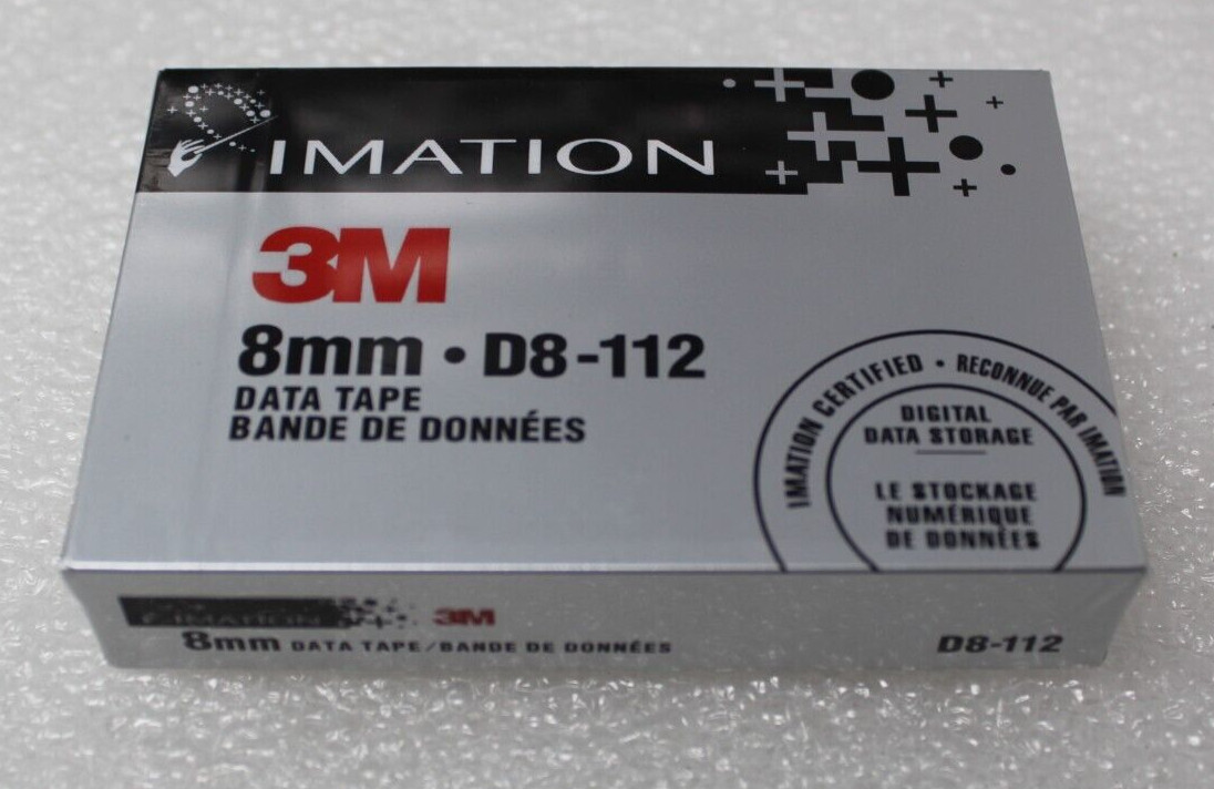 NEW SEALED Imation D8-112 Data Recording Digital Cassette Tape 8MM