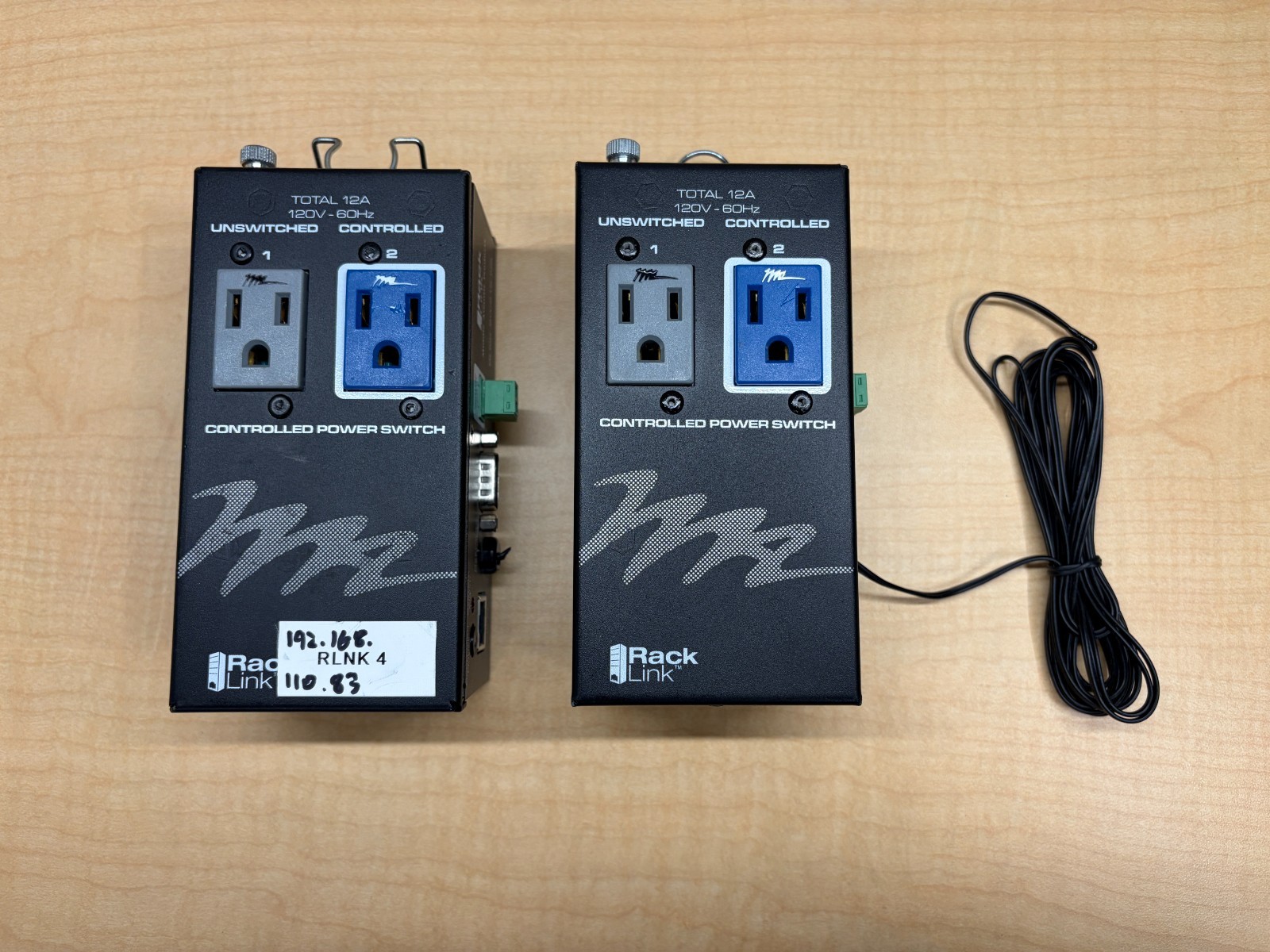 Lot of Two Middle Atlantic RLNK-SW215-NS IP Power Relays