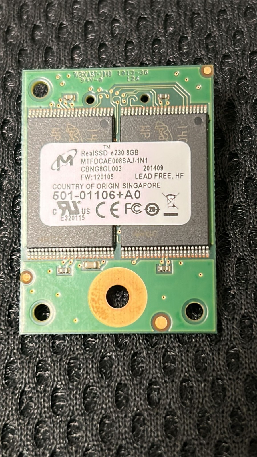 NetApp 501-01106+A0 RealSSD e230 8GB MTFDCAE008SAJ-1N1 BootMedia Flash Module