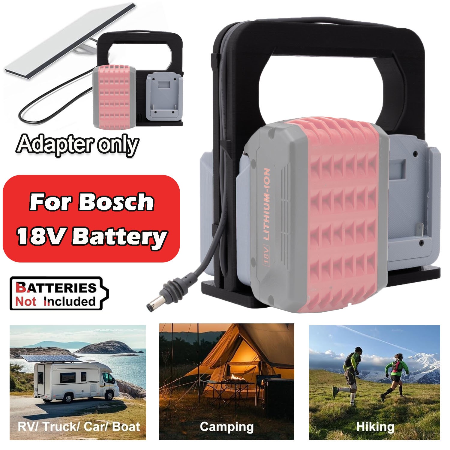 4x Battery Extender For Starlink Mini DC Power Adapter For Bosch GBA 18V Battery