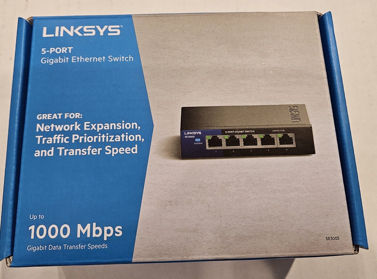 New Linksys SE3005v2 5-port Gigabit Ethernet Switch 1000mbs