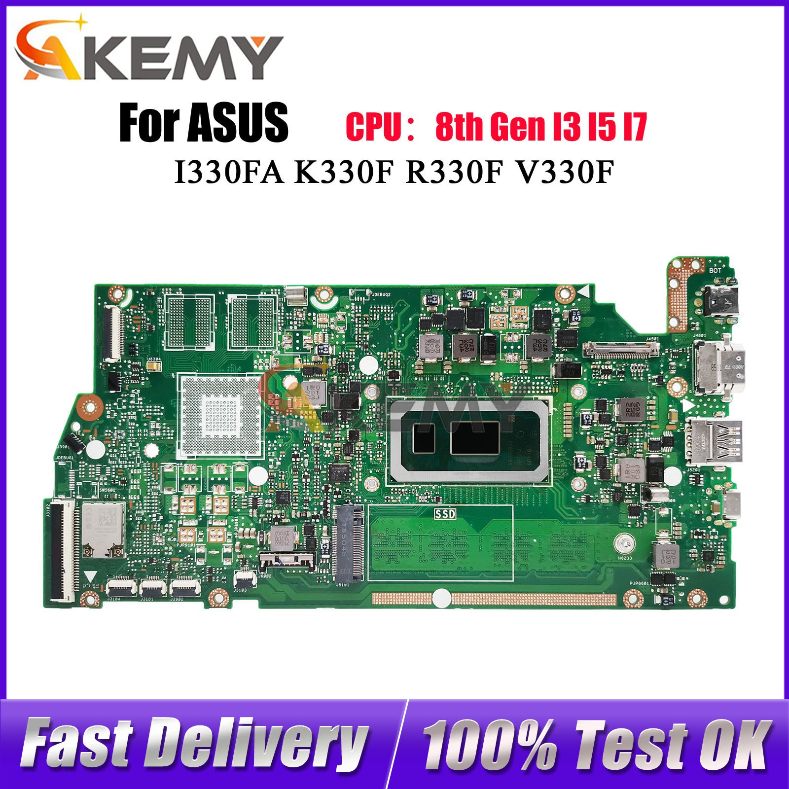 X330FA Mainboard For ASUS X330FL S330F V330F I330FA X330FN W/ i3 i5 i7 CPU