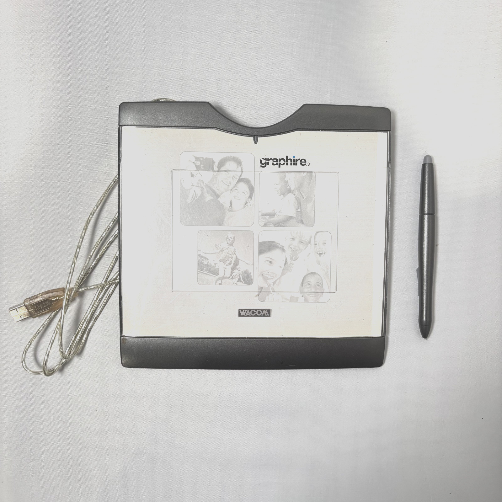 Vintage Wacom Graphire3 4x5 USB Tablet - Graphite Gray (CTE-430GR) UNTESTED