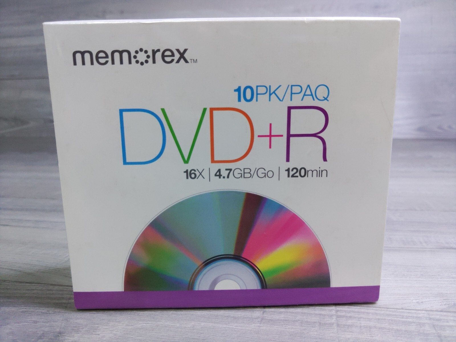 10pk Memorex High Speed 16x Recordable DVD+R  4.7GB/Go 120min Discs NEW