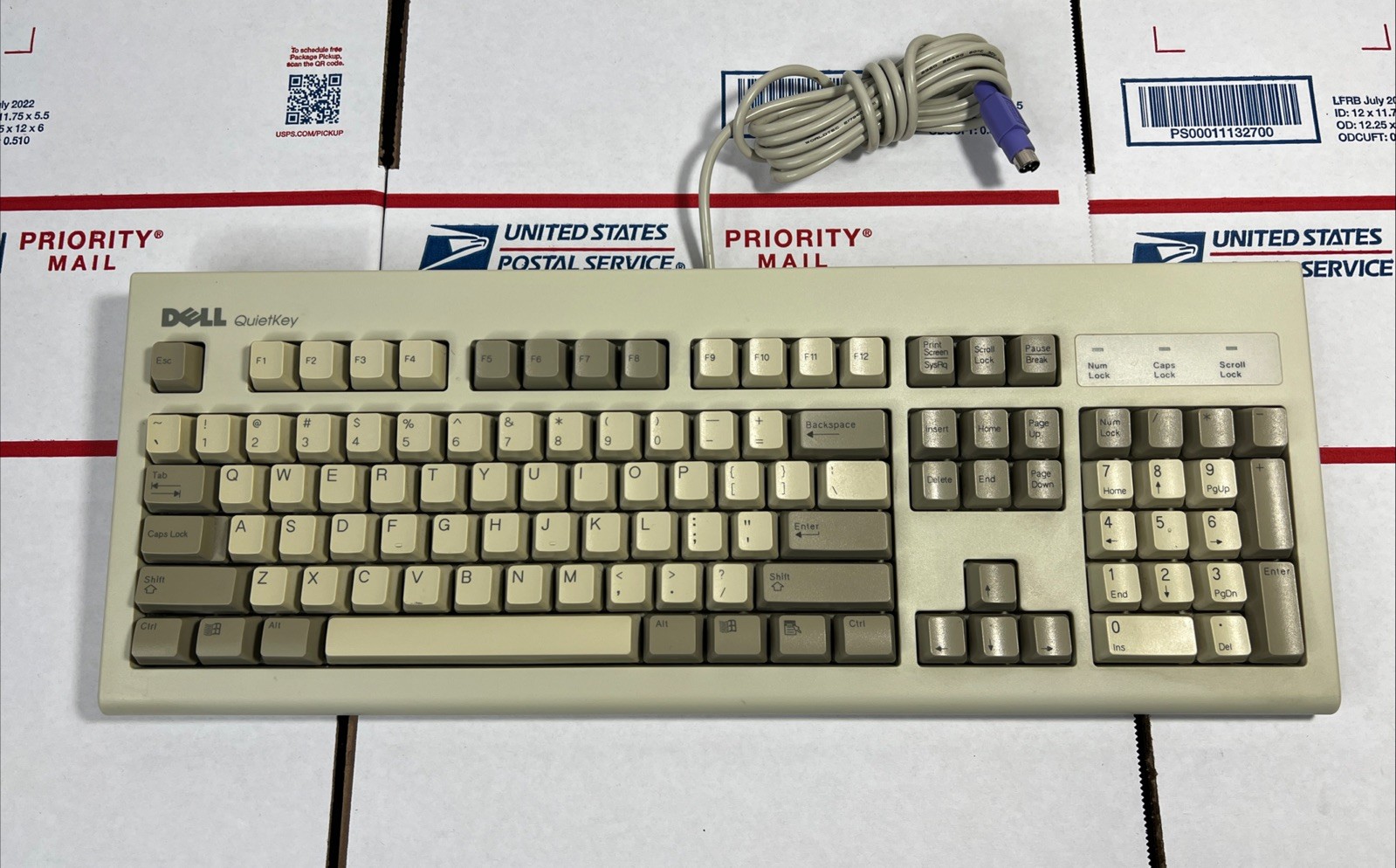 VINTAGE Dell QuietKey Computer Keyboard SK-8000 Wired -SAME DAY SHIP- WARRANTY
