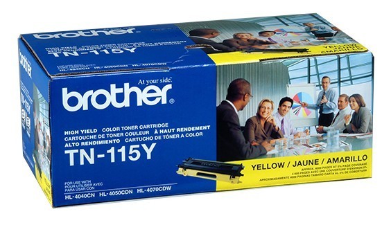 Genuine Brother TN-115 Yellow Toner, New Sealed Box, We Ship Fast