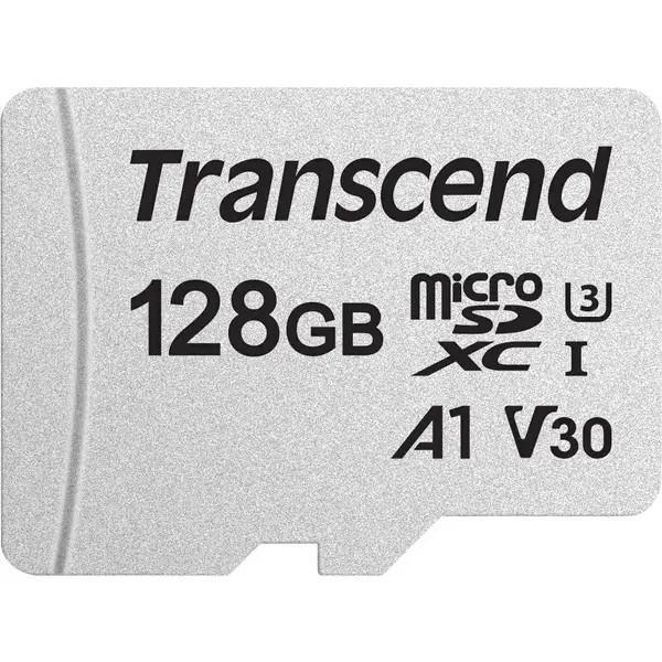 Transcend TS128GUSD300S-A Premium 300S 128GB Class 10 MicroSDXC Card, UHS-I,