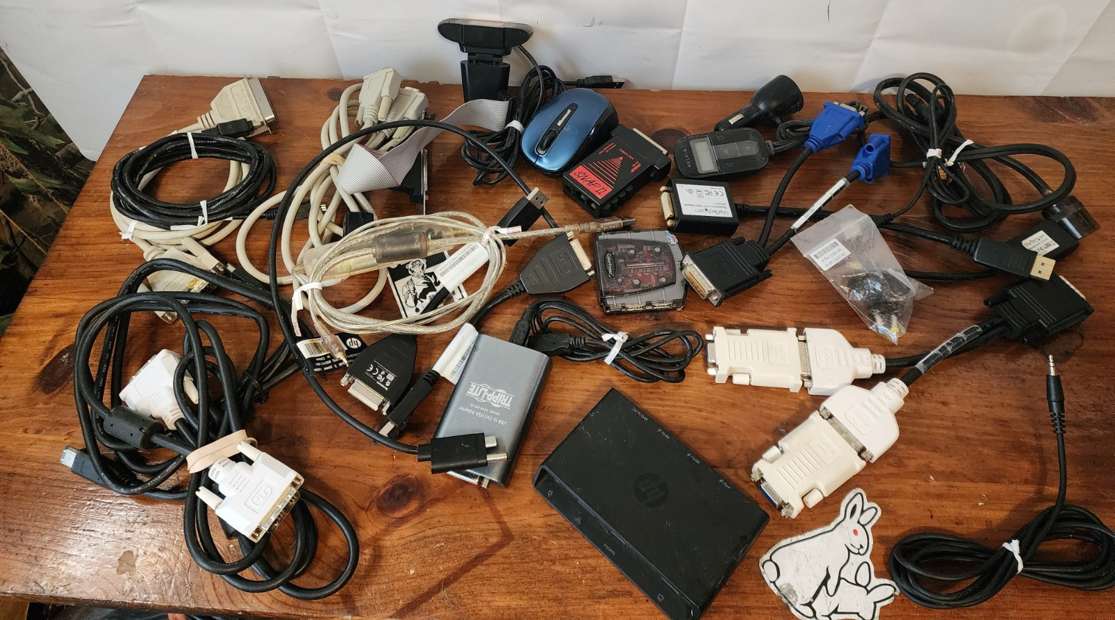 Lot Of Random Unusual Computer Cords, Cables, Splitters, Adapters and Converters