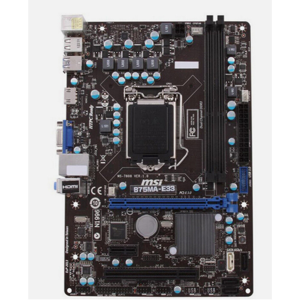 For MSI B75MA-E33 Desktop Motherboard LGA1155 DDR3 Intel B75 M-ATX 16GB Tested