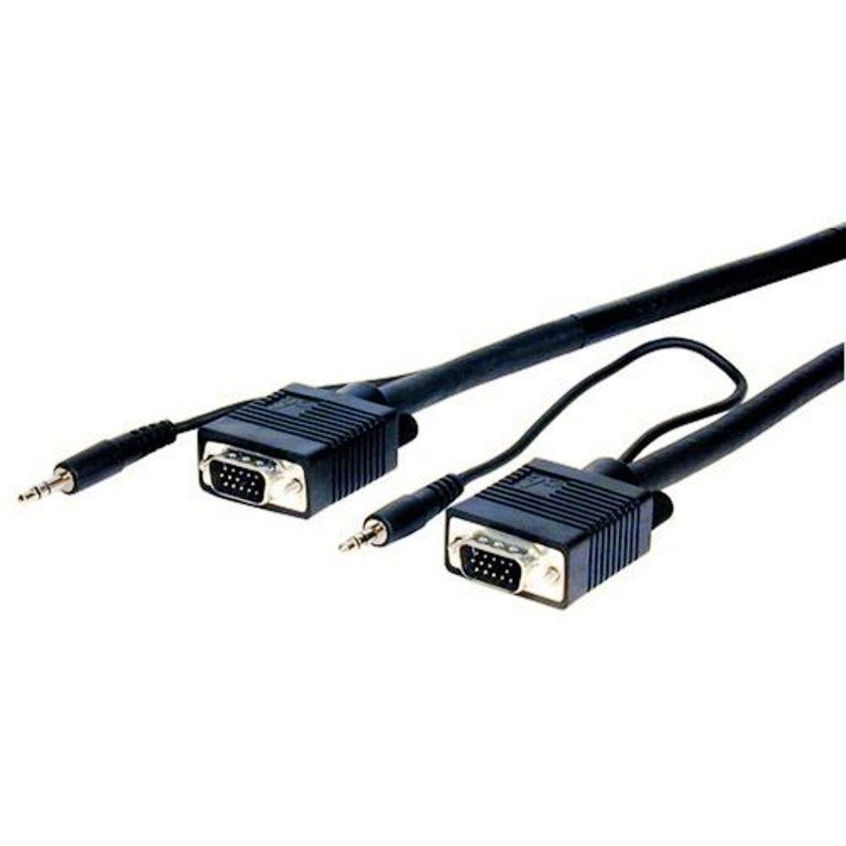 Comprehensive Pro AV/IT Series VGA w/Audio HD15 pin Plug to Plug Cable - 3ft 