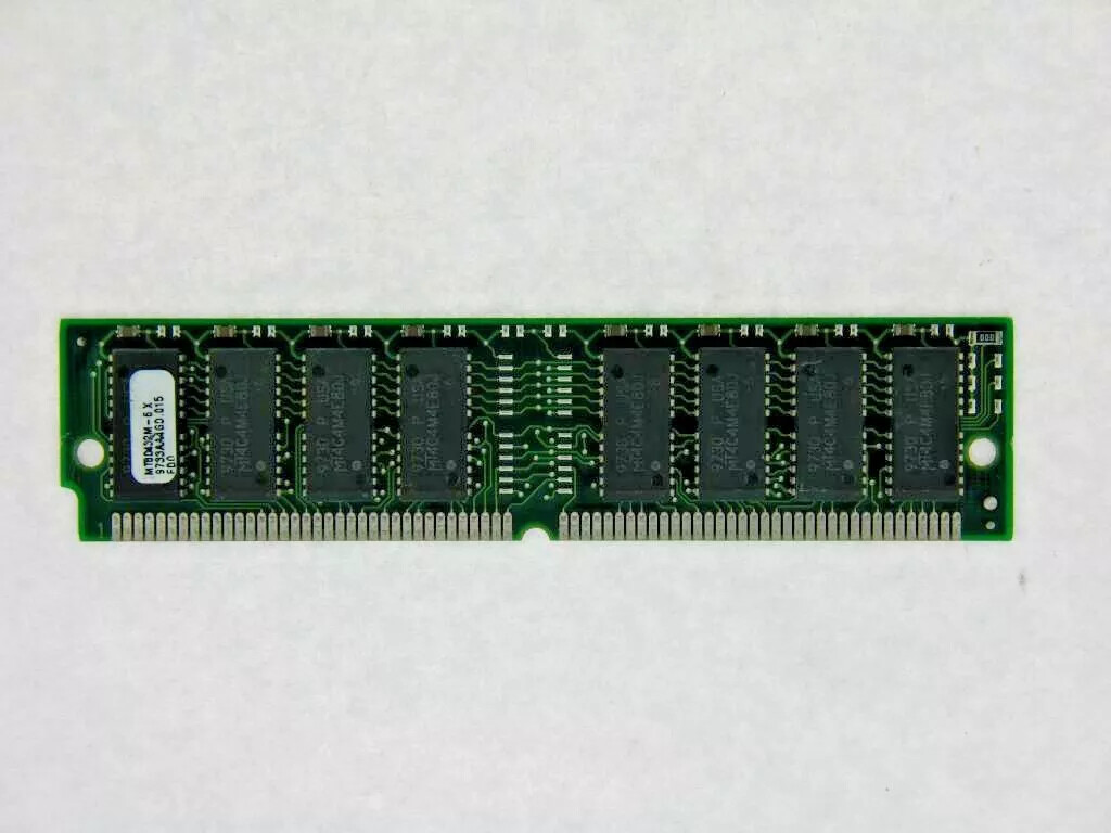 LOT OF 100 MICRON 16MB 4x32 EDO 72PIN SIMM 2K 5V NON-ECC MT8D432M-6 X "USED"