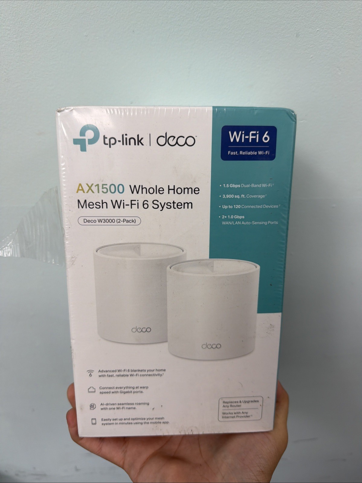 NEW TP-Link Deco W3000 AX1500 Whole Home Mesh Wi-Fi 6 System 2-Pack White
