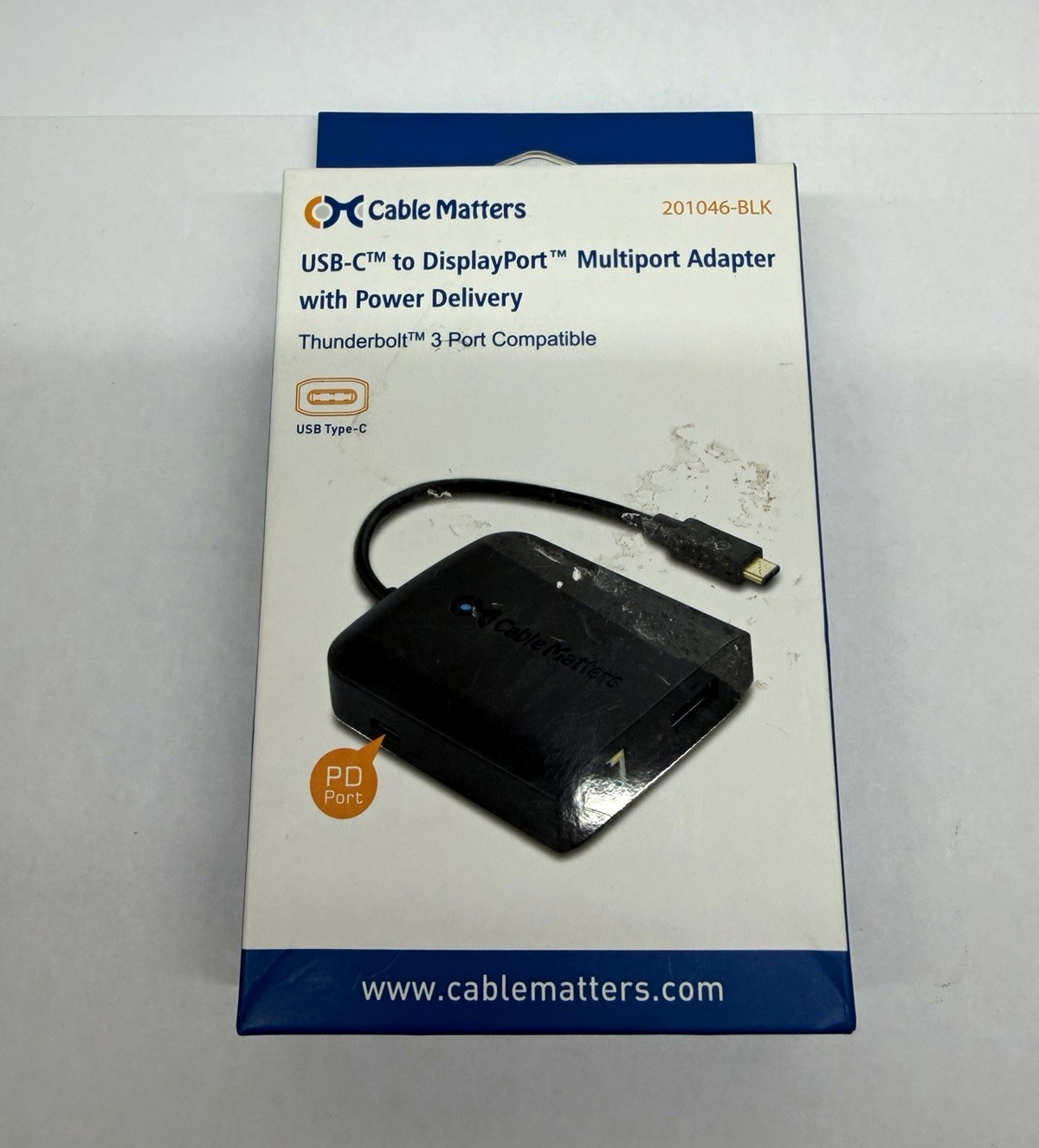 Cable Matters USB-C to DisplayPort Adapter w/ PD, RJ45, USB 3.0, Black 201046