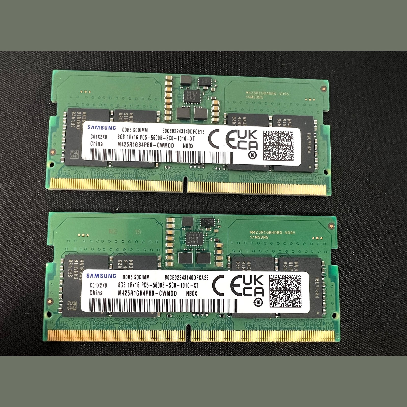 Samsung 16GB Kit 2x8GB DDR5 5600 SODIMM Laptop RAM PC5 5600B 1Rx16 M425R1GB4PB0