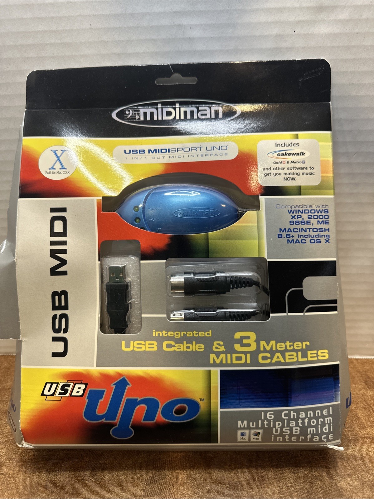 NEW Midiman M-Audio MIDIsport UNO 1 in/1 out USB MIDI Interface 16 Channels