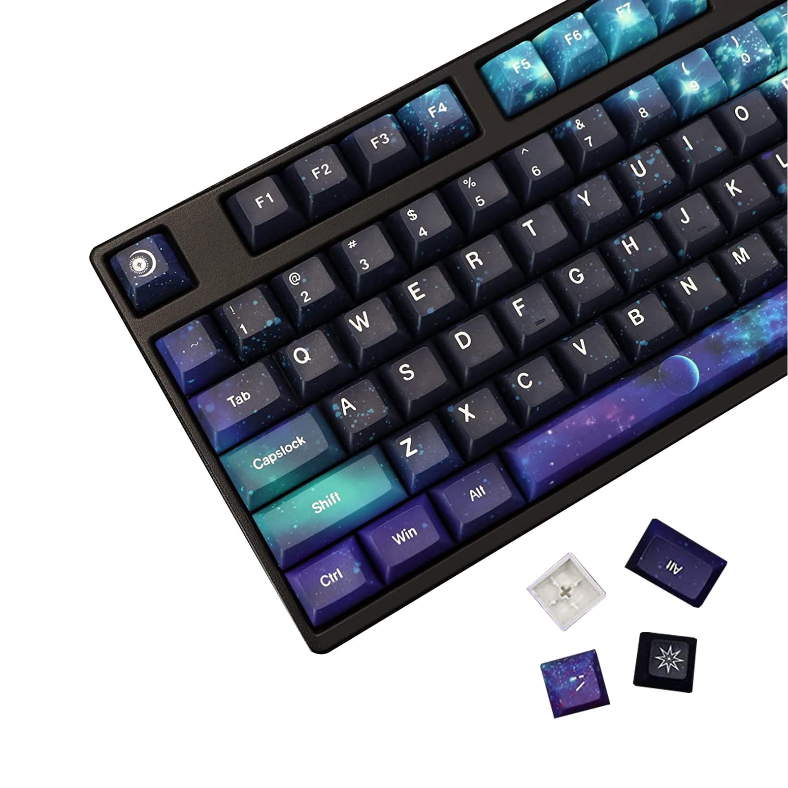 139 Keys Starry Sky Keycaps PBT KCA Profile Set With Puller For Cherry MX