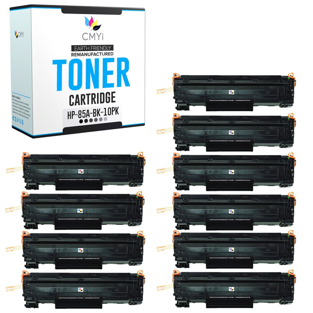 CMYi 10PK Replacement 85A Combo Pack Toner Cartridges for HP LaserJet Pro P1107w