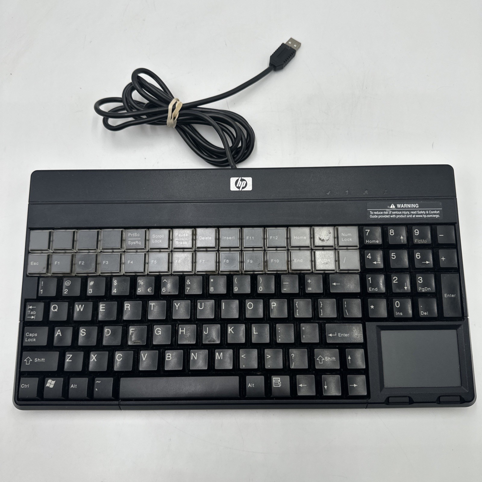 HP Cherry SPOS G86-62401 USB Programmable Keyboard Touchpad Black 417935-001