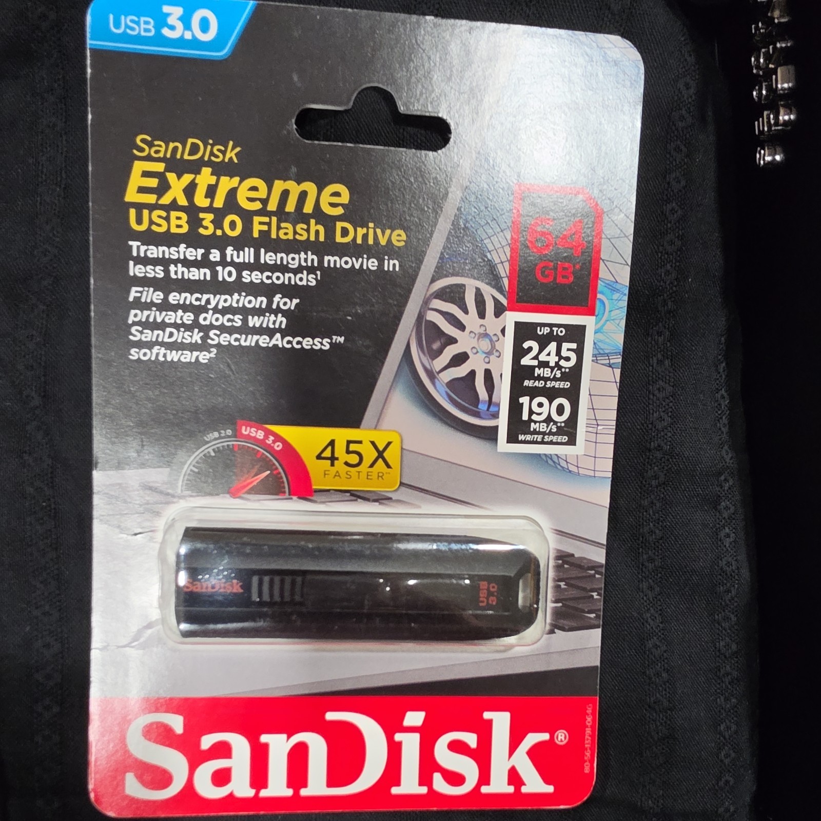 NEW sealed CZ80 Sandisk Extreme USB flash drive 64GB MLC