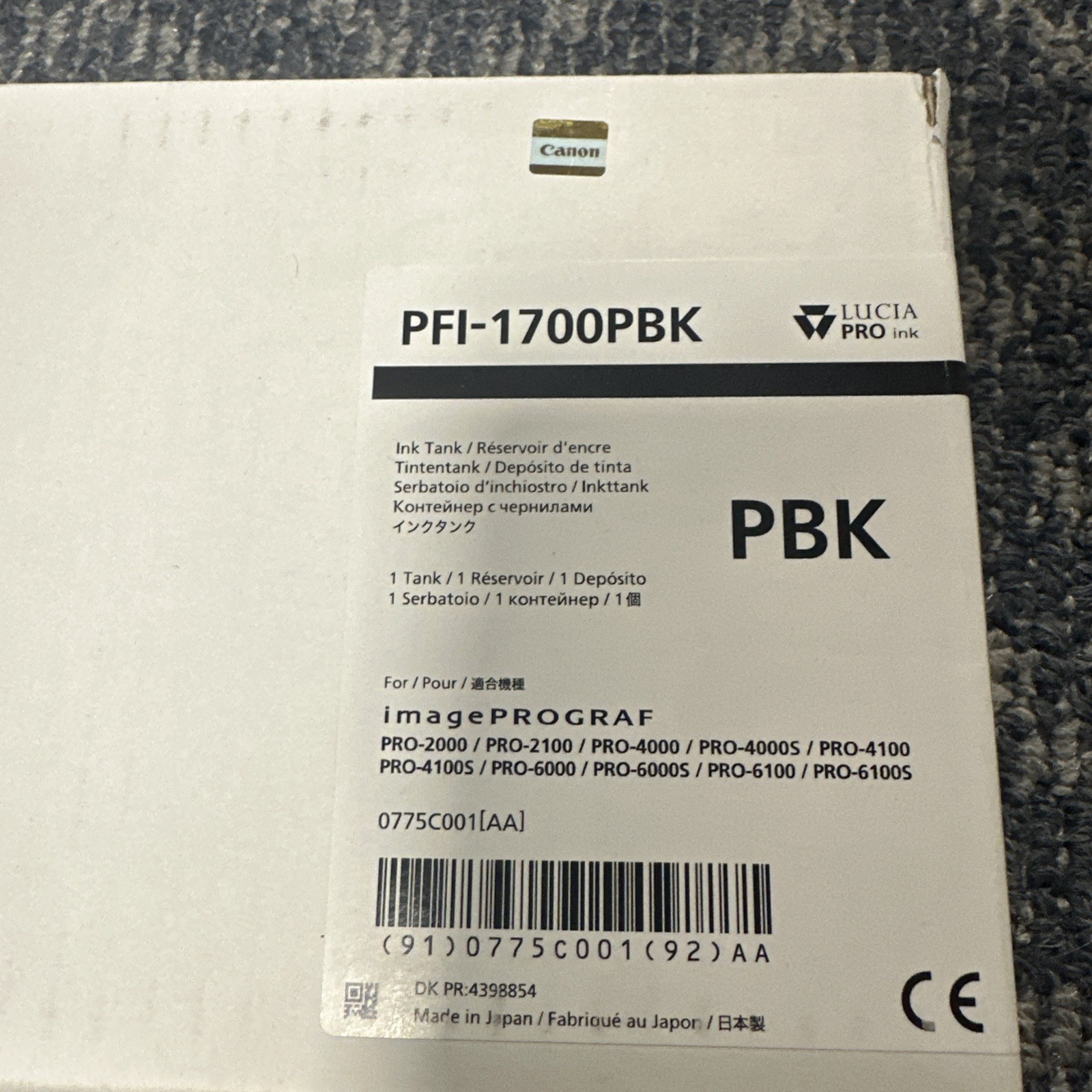 Canon PFI-1700PBK Ink imagePROGRAF PRO-2000/4000/4000S/6000S-Free Shipping