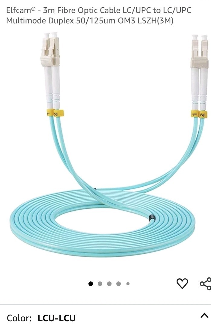 2x 3m Lc/upc To Lc/upc 2.0mm 50/125um