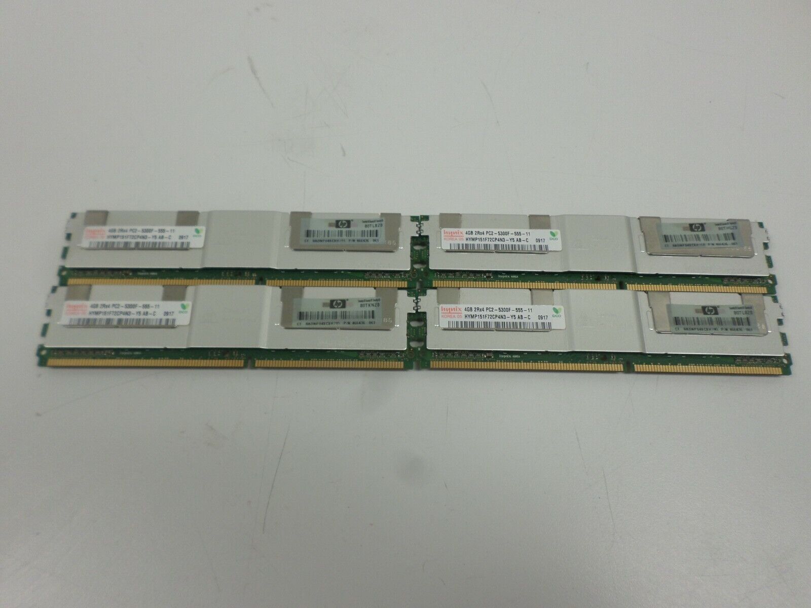 Lot of 4 Hynix HYMP151F72CP4N3-Y5 16GB 4GB PC2-5300F-555-11 DDR2 Server Memory