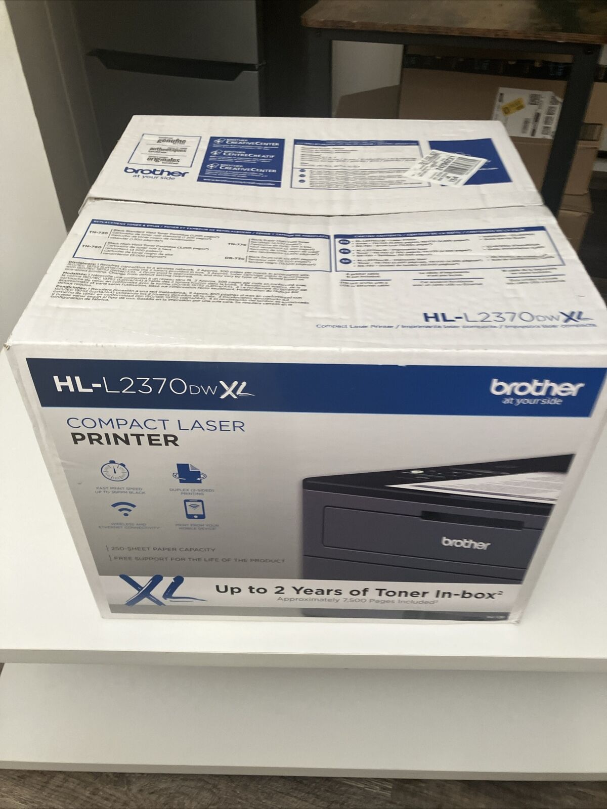 Brother HL-L2370DW XL Wireless Black-and-White Laser Printer - Brand New in Box