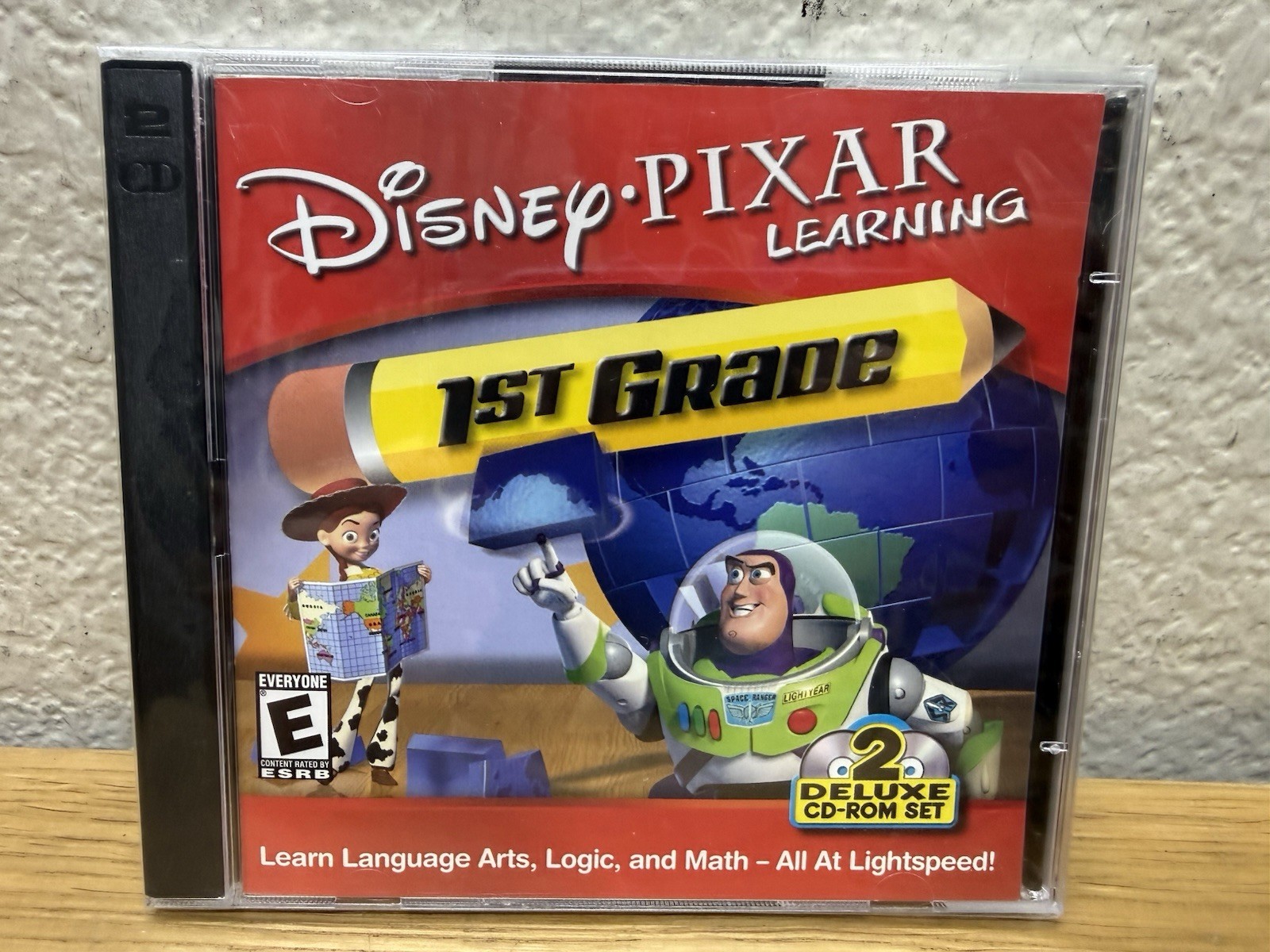 Disney Pixar Learning 1st Grade 2 Deluxe CD-ROM Set Educational Game Buzz Sealed
