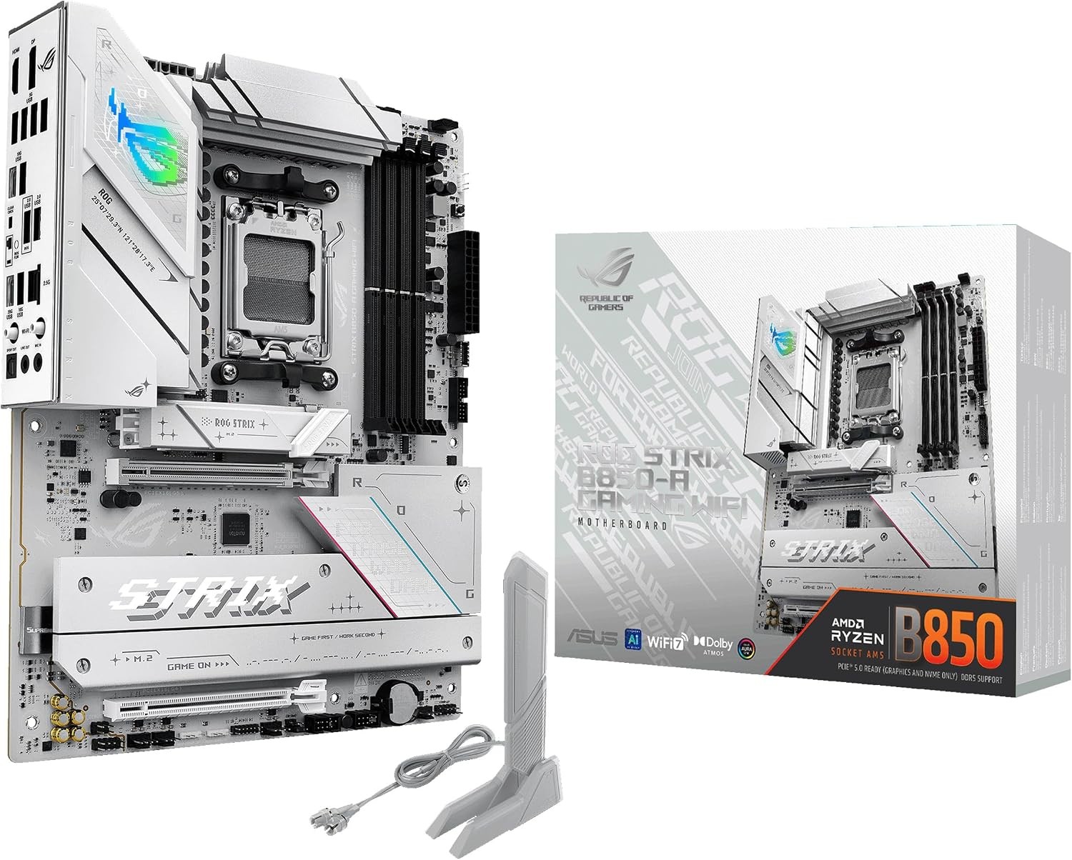 ASUS ROG Strix B850-A Gaming WiFi AM5 ATX DDR5 PCIe 5.0 WiFi 7 Motherboard