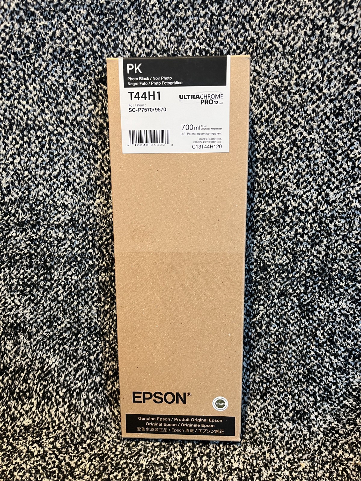 Genuine Epson P7570 Photo Black Ink Cartridge T44H1 Date: May 2029