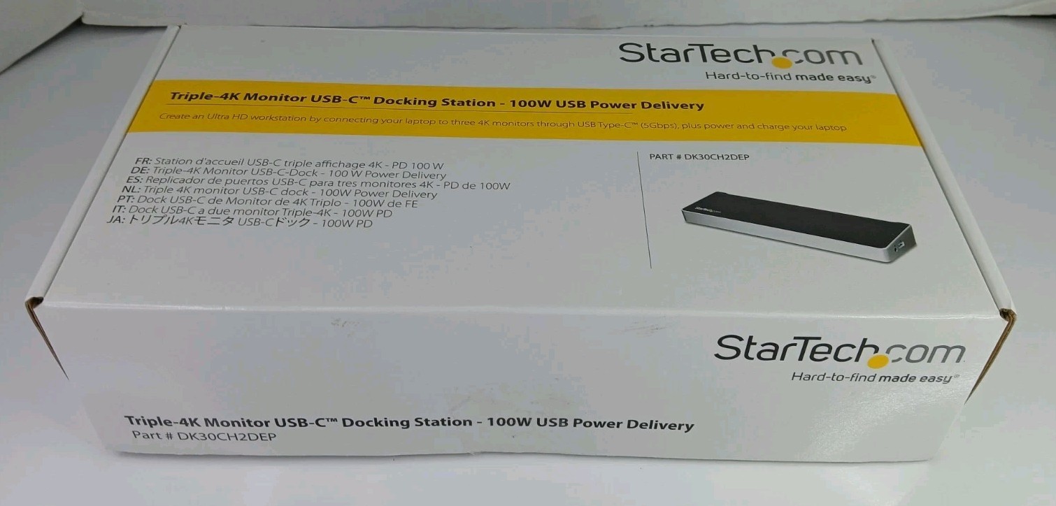 StarTech.com Triple-4K USB-C Docking Station 100W Power Delivery DK30CH2DEP