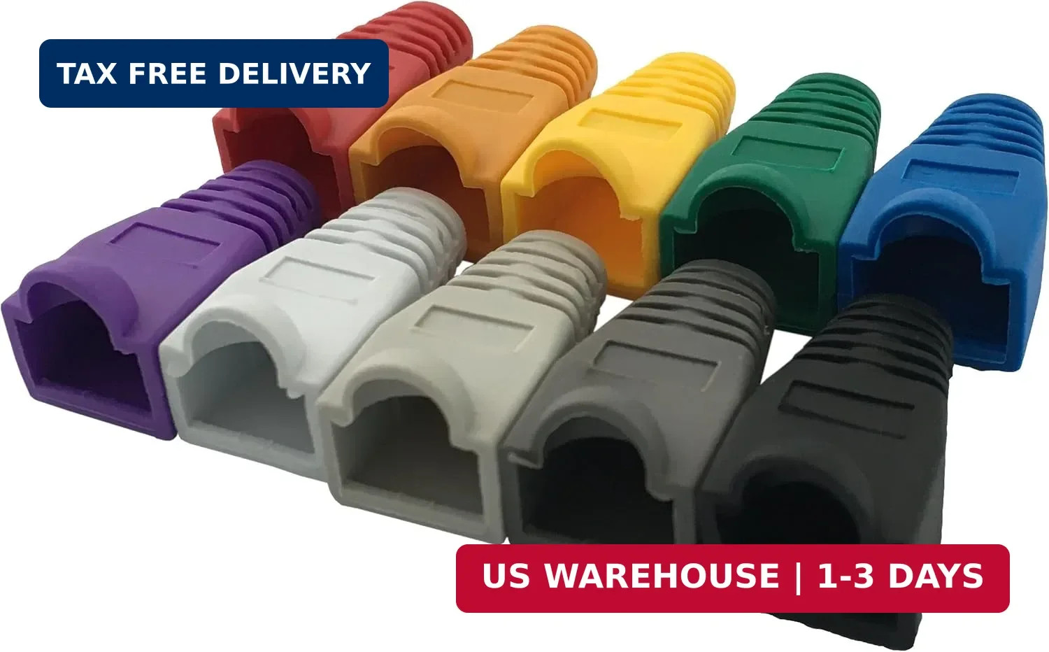 100 Pack RJ45 CAT6 CAT6E CAT5 CAT5E Ethernet Network Cable Strain Relief Boots C