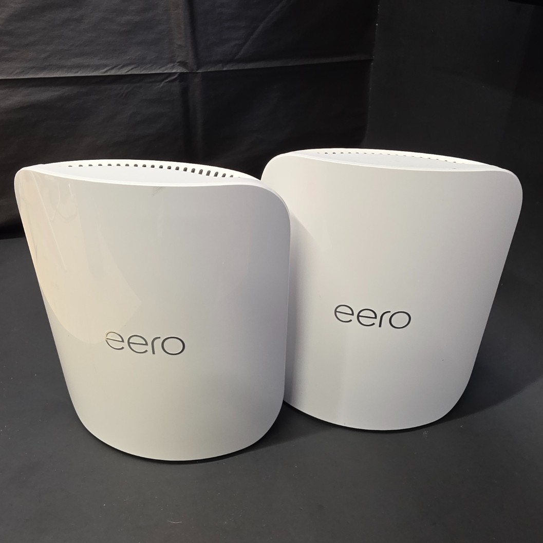 Lot of 2 eero Pro 7 ME10001 Wi-Fi 7 Router - LOCKED (For Parts / Repair)